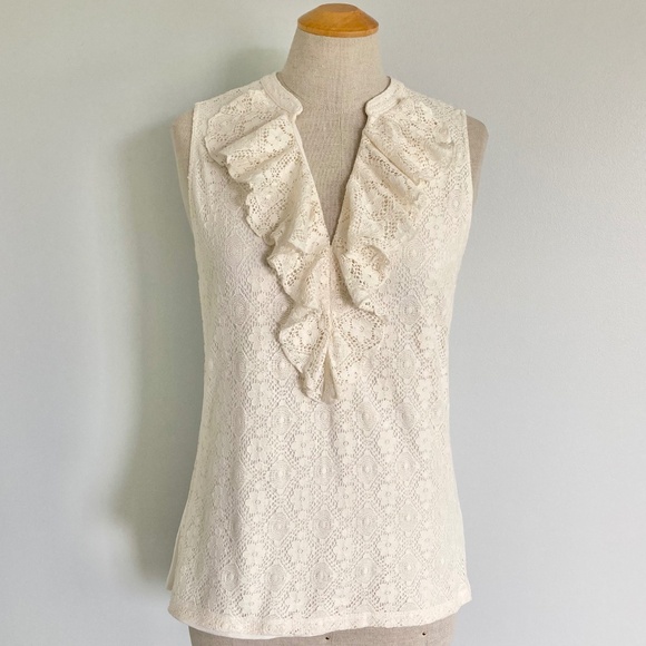 Chaps Lacy Sleeveless Blouse - Picture 1 of 6